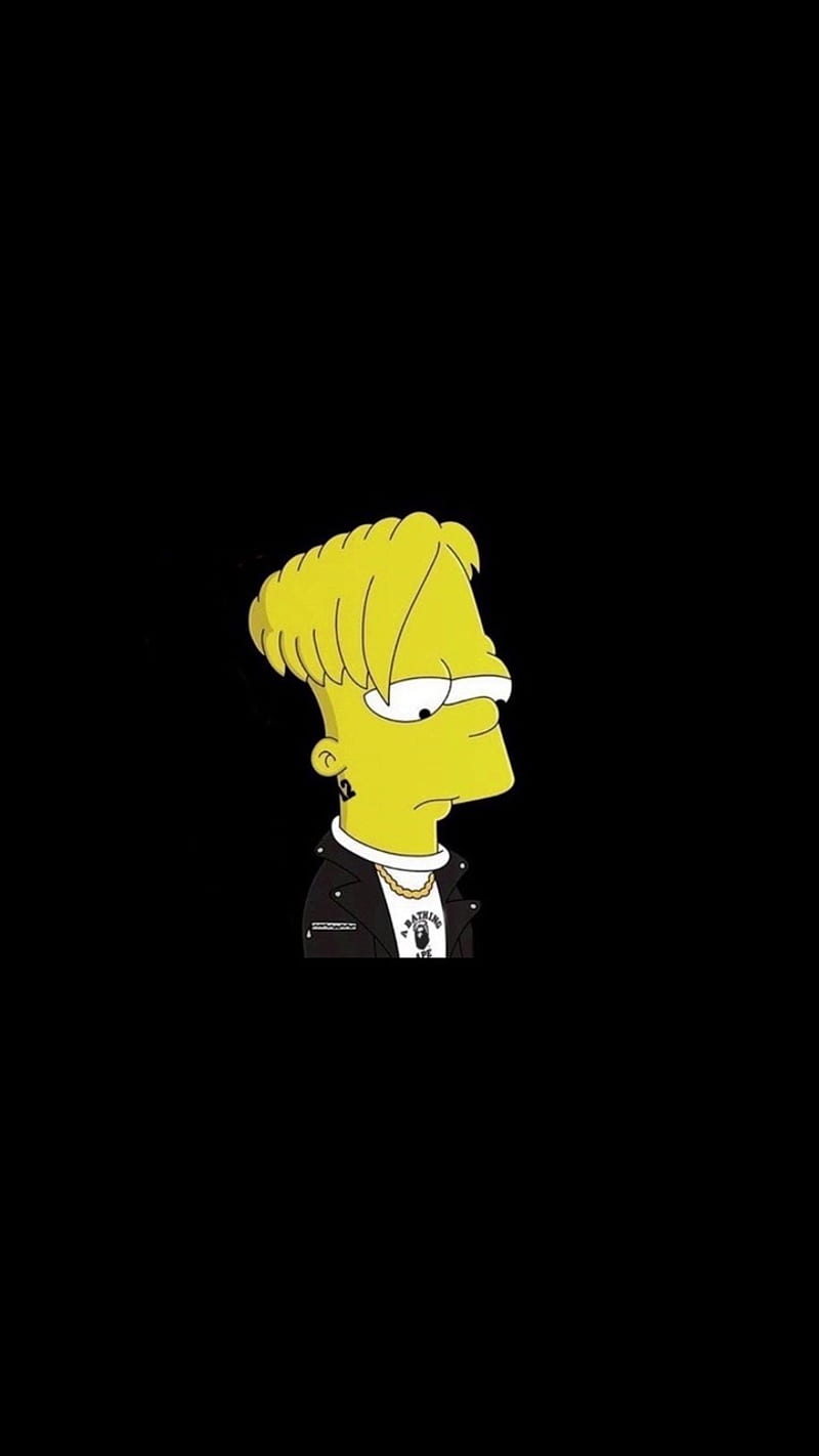 Download Bart Simpsons Black Heart Emoji Wallpaper