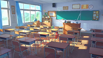 Anime Background - Classroom  Anime backgrounds classroom, Anime