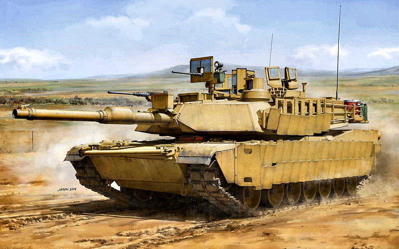 M1 Abrams, M1A2, US main battle tank, desert, US Army, modern tanks, USA, M1A2 SEP, HD wallpaper