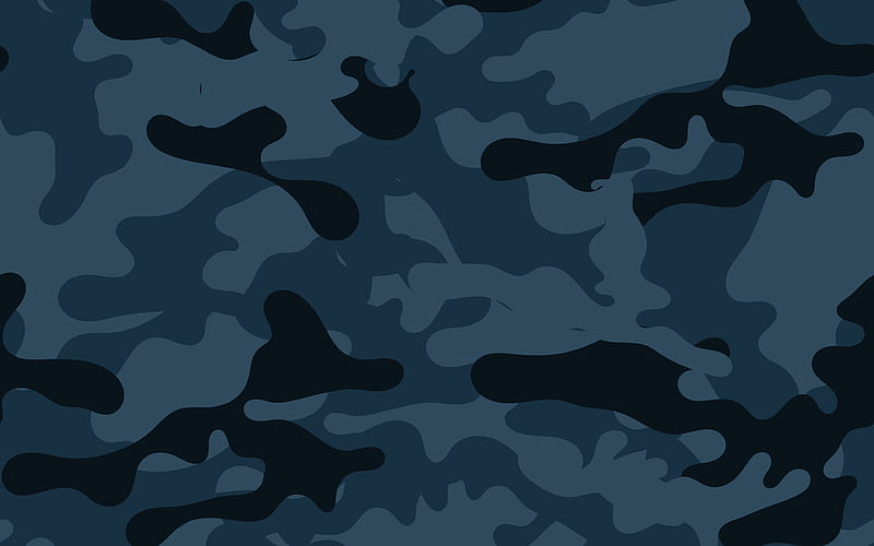 winter camouflage texture, blue camouflage texture, blue camouflage background, camouflage texture, HD wallpaper
