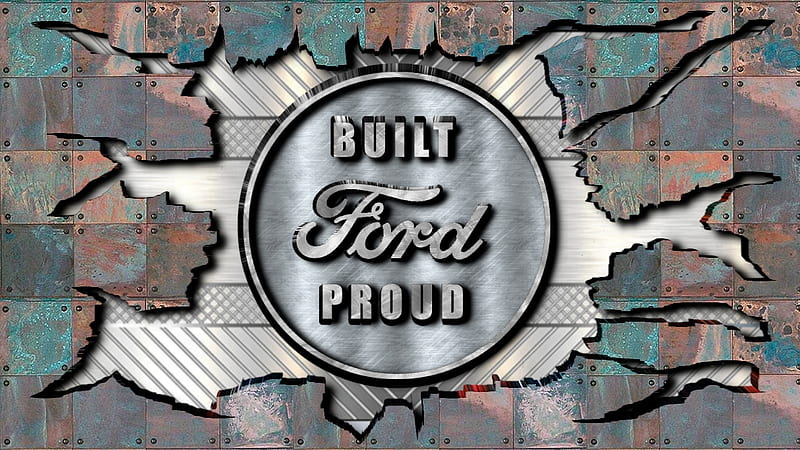 Ford Proud cracked steel logo, Ford Oval, Ford Motors Logo, Ford Emblem, Ford Emblem Background, Ford Logo , Vintage Ford, HD wallpaper