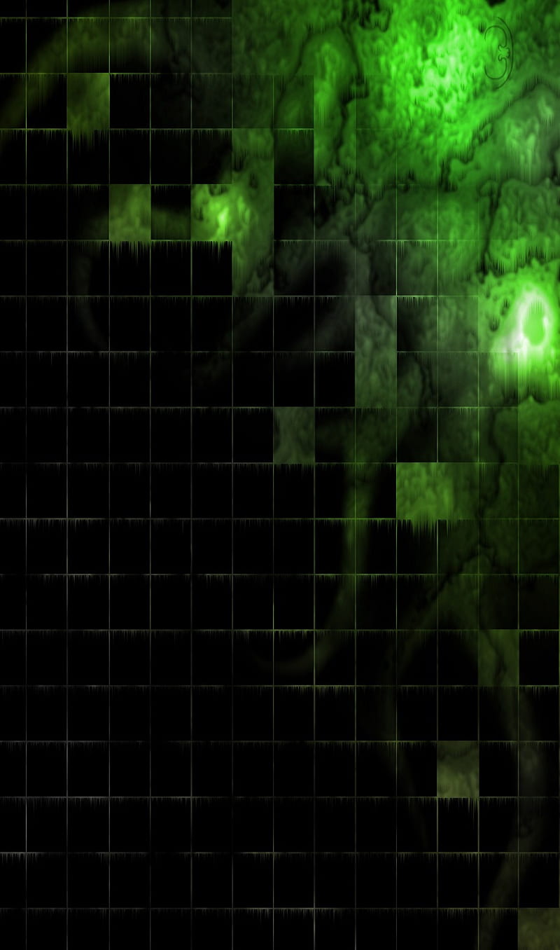 green abstract, abstract, cubes, green, HD phone wallpaper