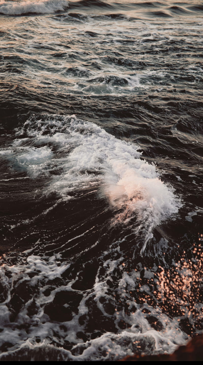 Waves, aesthetic, dark, HD phone wallpaper | Peakpx