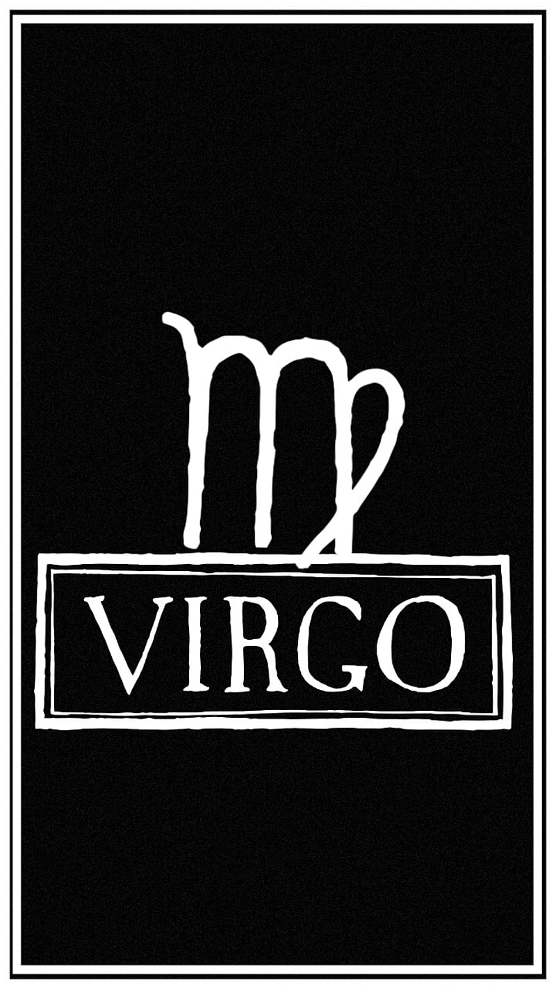 Virgo, zodiac, black, white, HD phone wallpaper