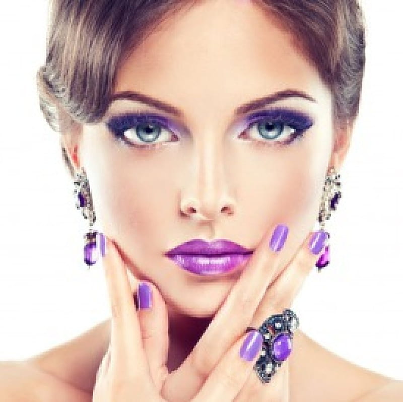 Belleza lila, maquillaje, modelo, dama, sonyazhuravetc, Fondo de pantalla  HD | Peakpx