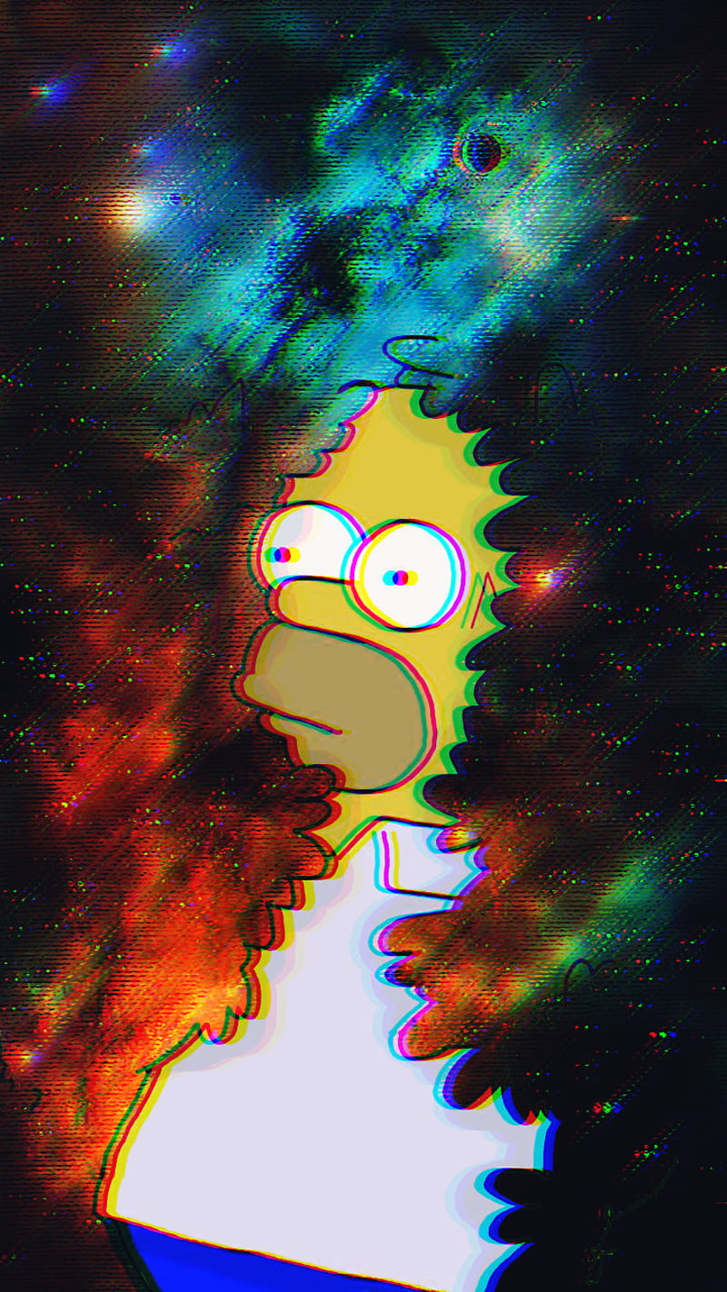 Homer Simpson, espacial, space, homer, homero, simpsons, space, universe, universe, HD phone wallpaper