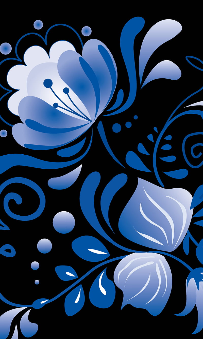 ornaments, blue, decoration, flowers, garden, logos, nature, HD phone wallpaper