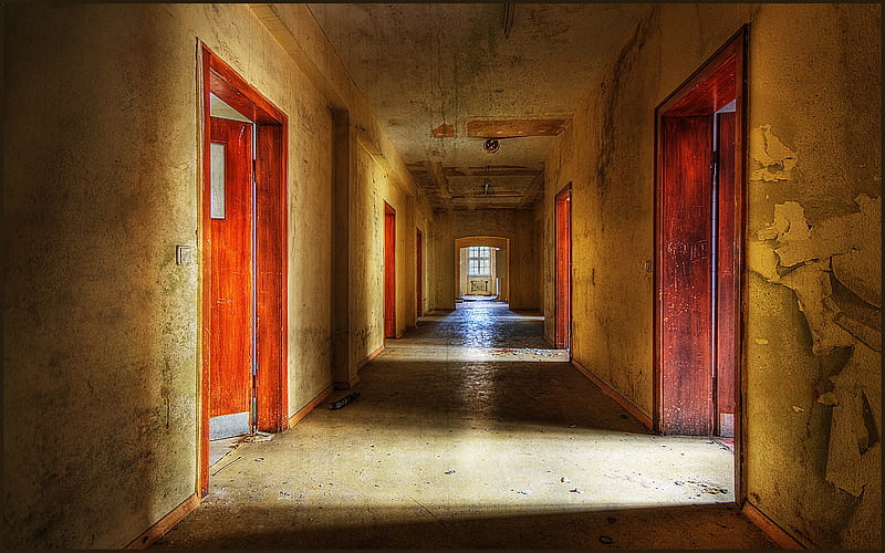 Empty Hallway Abandoned Post Office - Impression Abandoned Houses, HD wallpaper