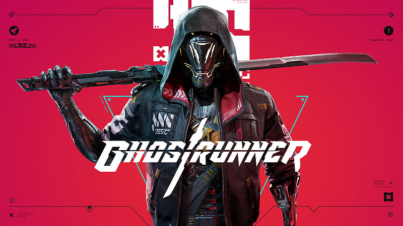 ghostrunner, hoodie, sword, mask, sci-fi games, Games, HD wallpaper