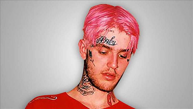 Redhead Lil Peep Is Wearing Red Dress Having Tattoos On Face And Neck Lil Peep, HD wallpaper