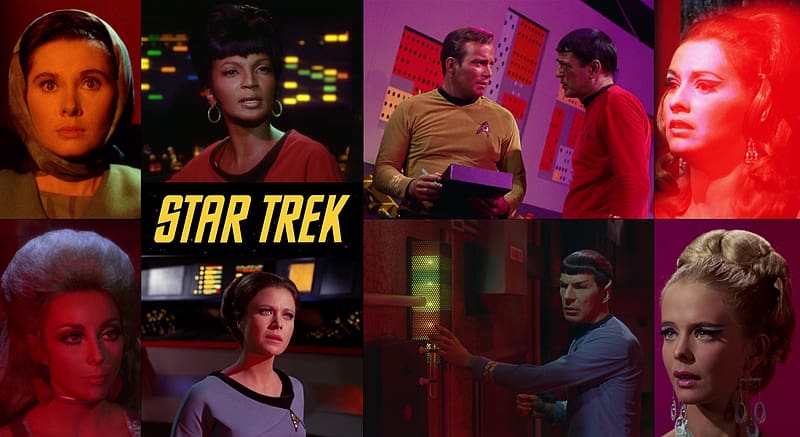Star Trek Red and Purple, Uhura, TOS, Spock, Romaine, Star Trek, Classic Star Trek, Kirk, Original Star Trek, HD wallpaper