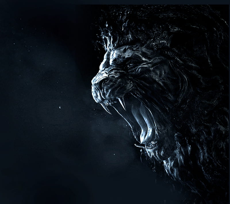 scared, horror, scare, lion, roar, HD wallpaper