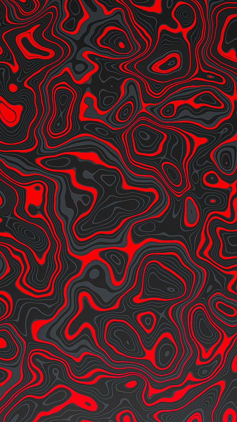 musgrave wave, abstract, art, black, digital art, pattern, print, red, HD phone wallpaper