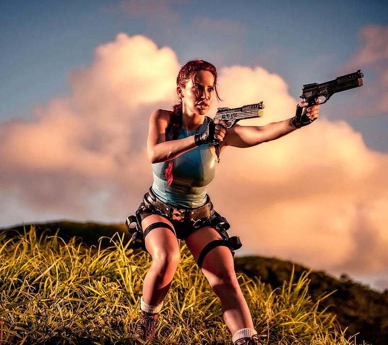 Lara Croft, cosplay, latex, tomb raider, HD wallpaper | Peakpx