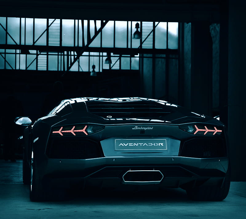 1080p Descarga Gratis Aventador Azul Lamborghini Oscuro Noche