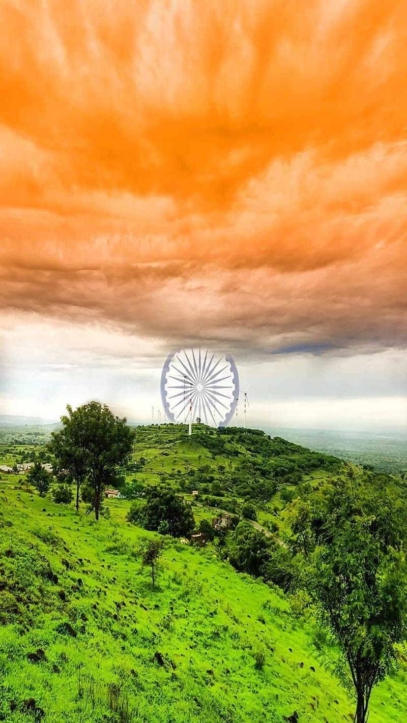 India, 15 august, 26 january, bharat, clouds, flag, independence day,  nature, HD phone wallpaper | Peakpx
