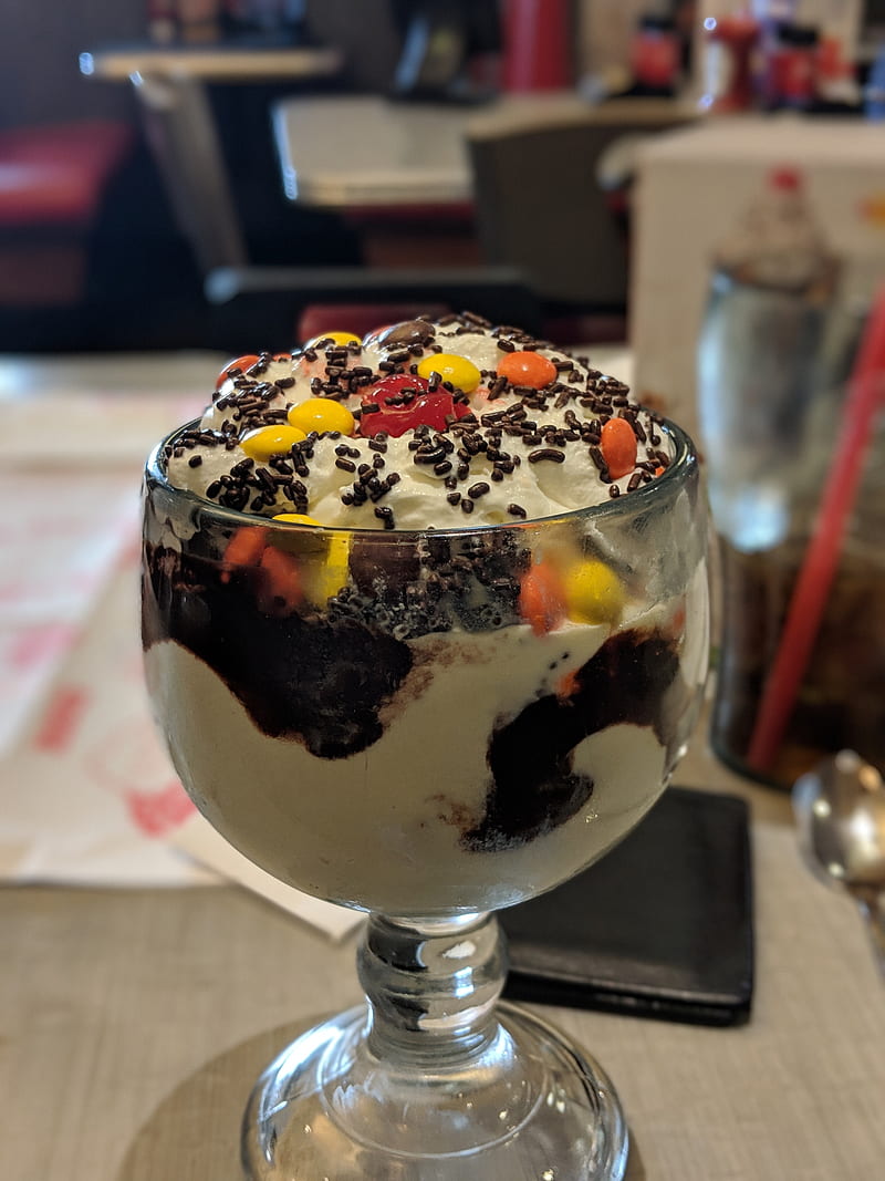 Jim Dandy, ice cream, sundae, treats, HD phone wallpaper