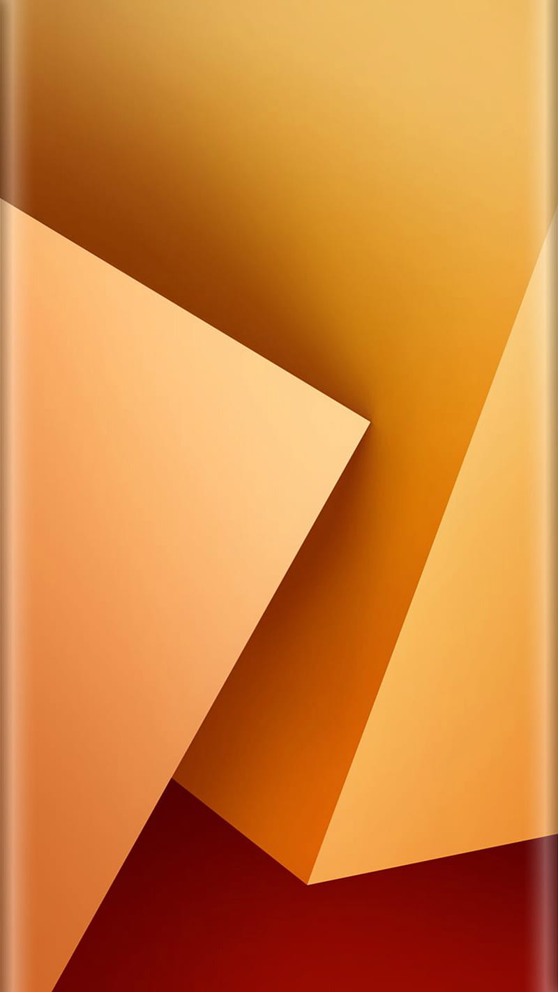 Abstract, gold, orange, s7, s7 edge, triangle, yellow, HD phone wallpaper