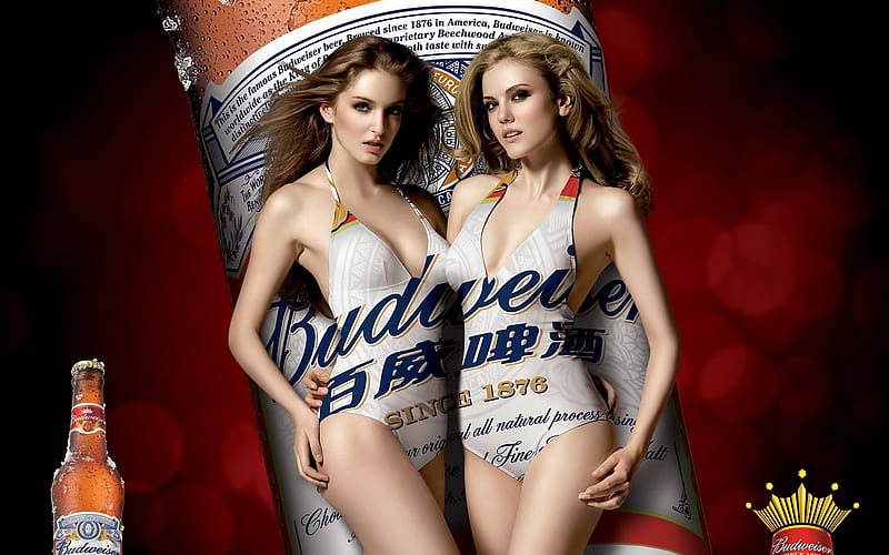 Budweiser girl Advertising s 02, HD wallpaper