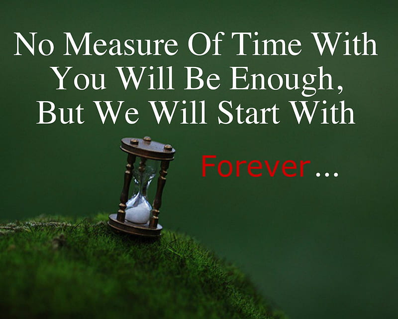 Star With Forever, belong, in love, love, measure, new, quote, saying, time, HD wallpaper