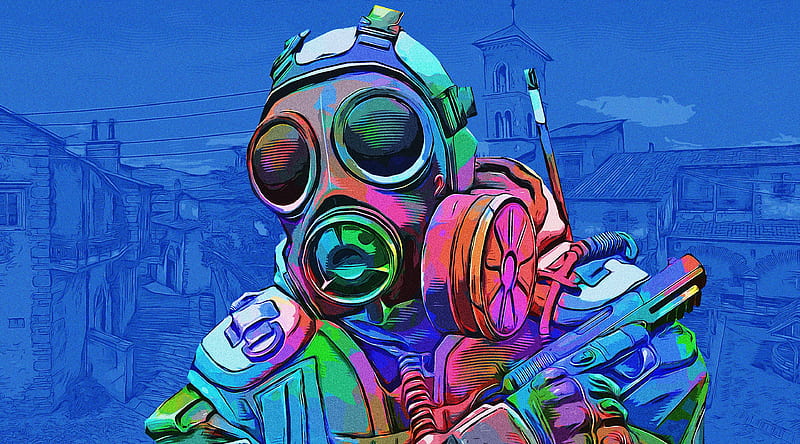CSGO - Toxic - Blue Ultra, Games, Counter-Strike, Colorful, counter strike, videogame, csgo, global offensive, HD wallpaper
