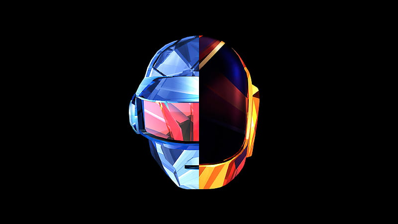 Justin Maller Daft Punk Facet , daft-punk, music, justin-maller, helmet, dark, black, artist, artwork, digital-art, HD wallpaper
