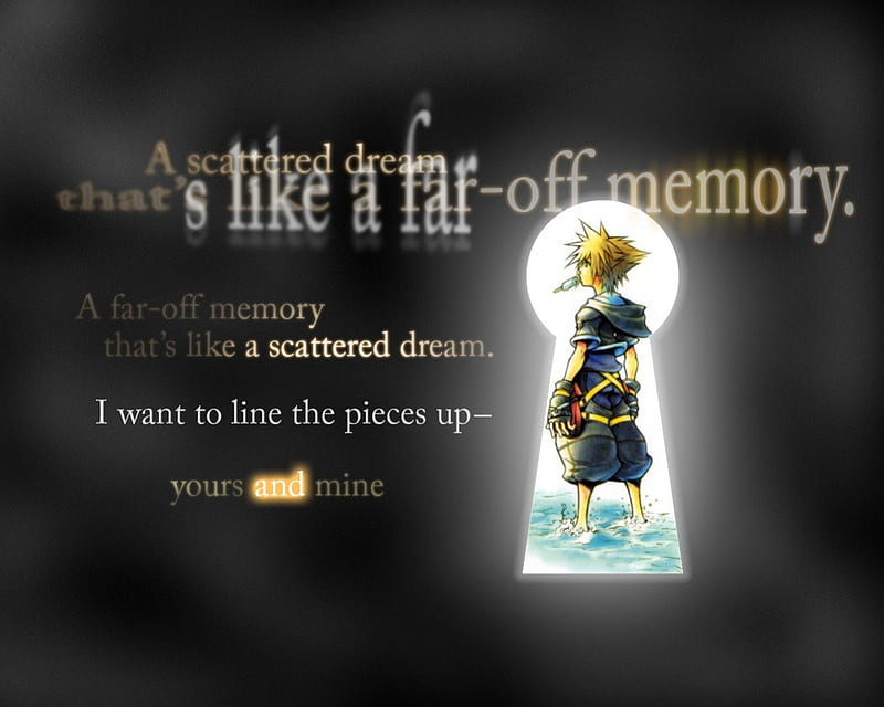 Let's Line the pieces up! Yours and Mines!, Sora, Sea-Salt Ice Cream, Keyhole, Kingdom Hearts, HD wallpaper