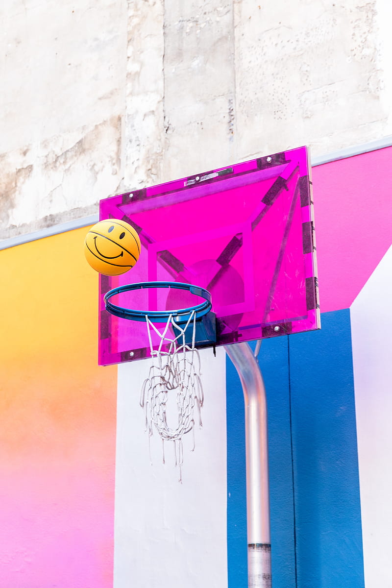 ball, basketball hoop, basketball, throw, hoop, HD phone wallpaper