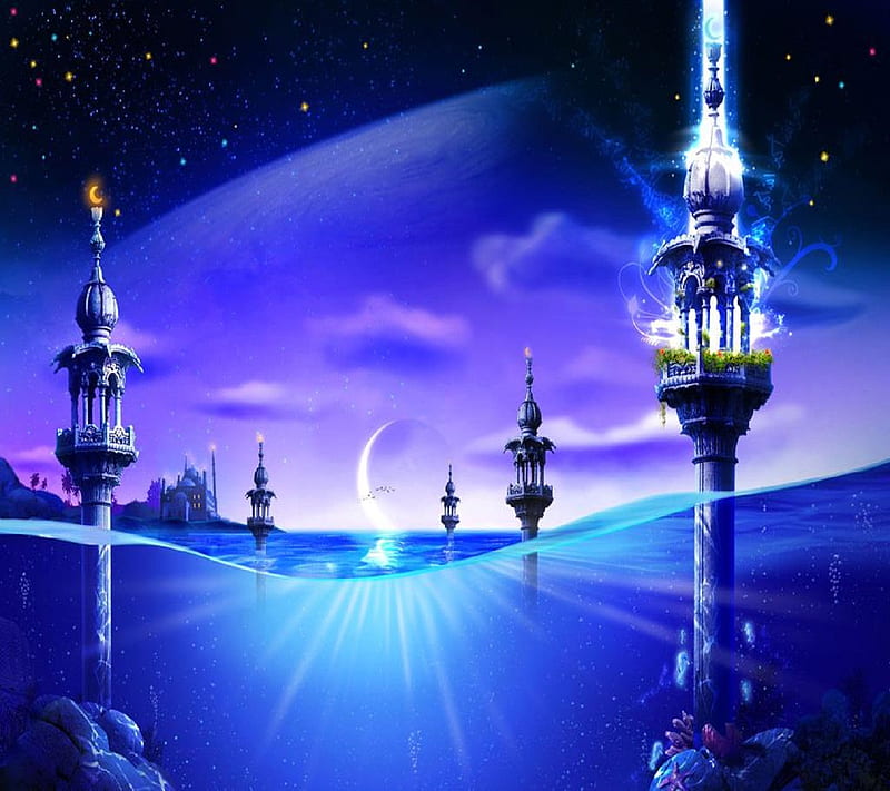 Beautiful Mosque Night View Ramzan, HD wallpaper | Peakpx