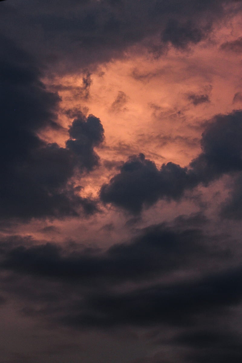 clouds, sky, dusk, atmosphere, HD phone wallpaper
