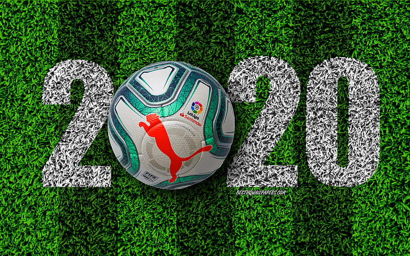 La Liga 2020, football tournament, Puma Final 1, 2020 concepts, La Liga 2020 official ball, Spain, football, La Liga Santander, 2020 Year, HD wallpaper