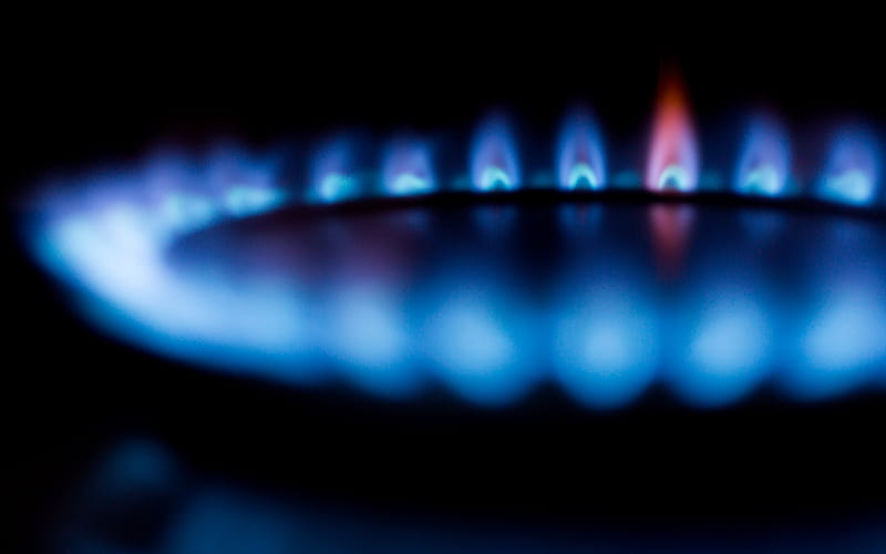 burning gas, blue flame, gas concepts, blue fire, gas-burner, HD wallpaper