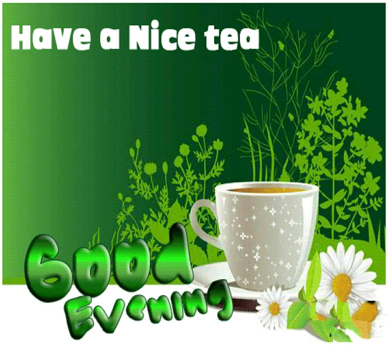 Good evening, tea, HD wallpaper