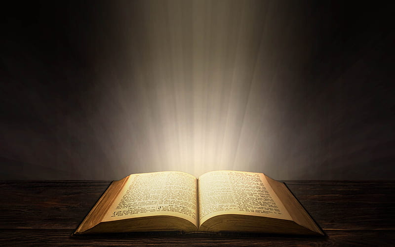 Book of Light, God, book, Bible, light, Word, HD wallpaper