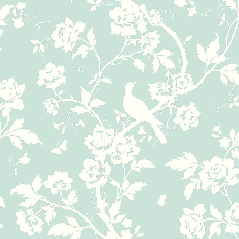 Fine Decor Chinoiserie Floral Mint Green - from I Love UK, Mint Green and White, HD phone wallpaper