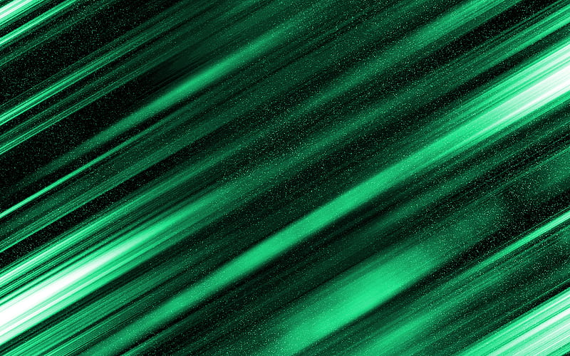 green abstract background, green lines background, creative backgrounds, green neon background, HD wallpaper