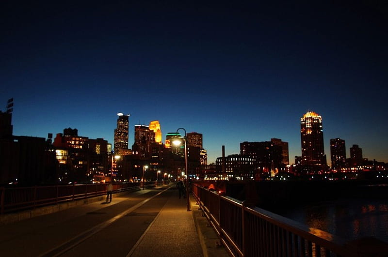 sunset minnesota skyline night minneapolis clear  Skyline Sunset wallpaper  Twin cities minnesota