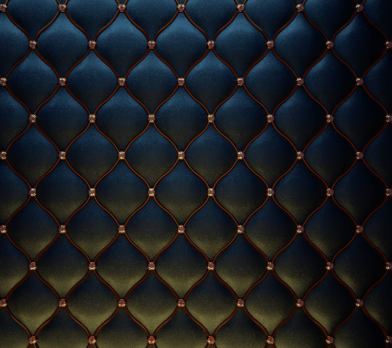 Luxury Leather, abstract, blue, desenho, fabric, gold, HD wallpaper