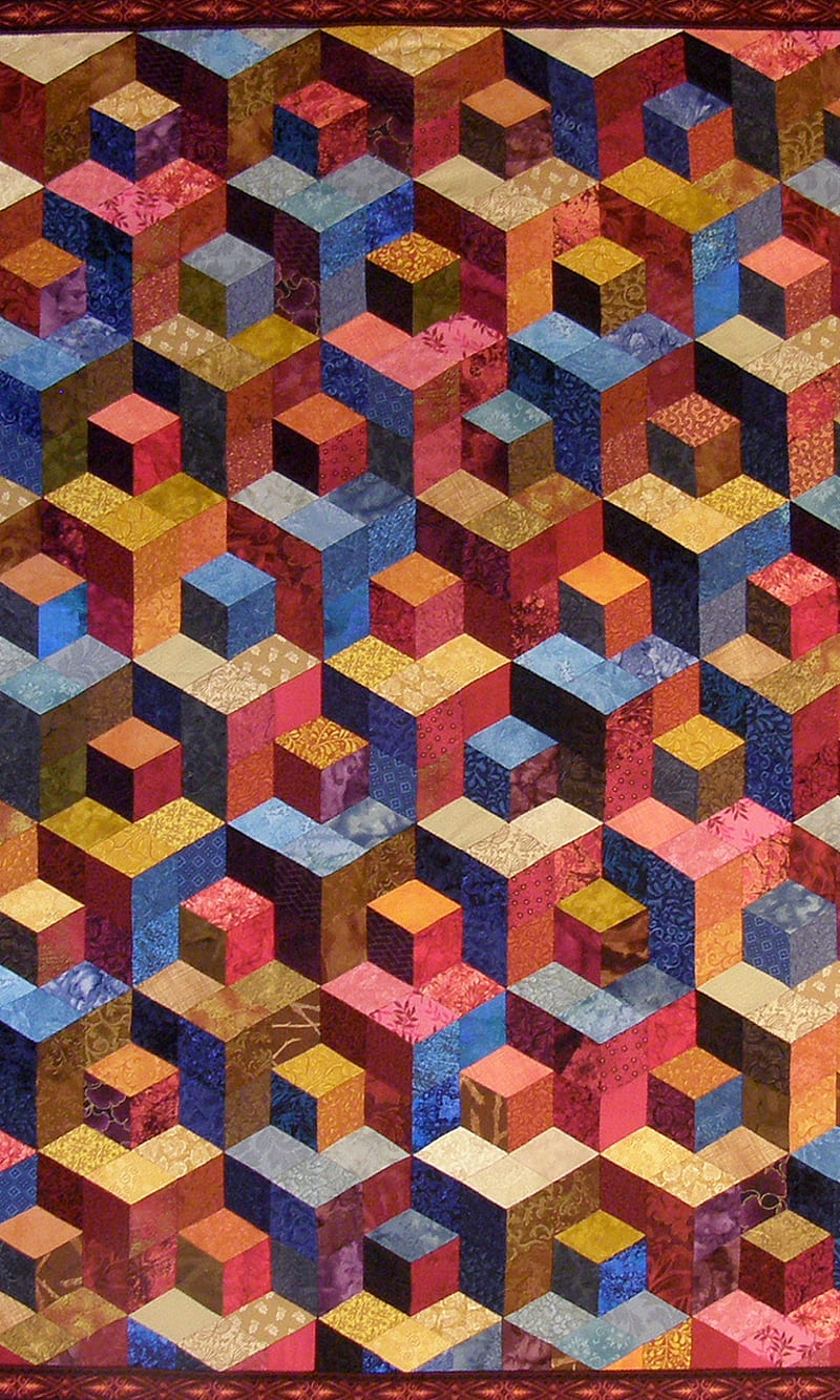 Color Blocks, abstract, colors, quilt, HD phone wallpaper