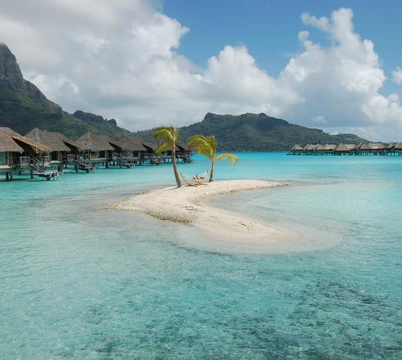 Bora Bora, huts, islands, ocean, teal, HD wallpaper | Peakpx