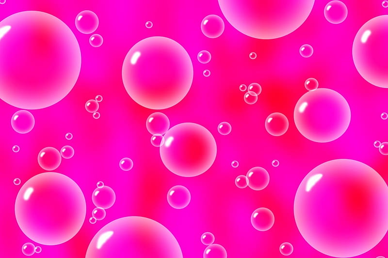 Pink Bubbles*, colorful, splash, hot pink, bubbles, pink, HD wallpaper |  Peakpx