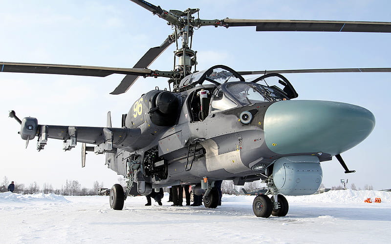 Ka-52 Alligator, Russian attack helicopter Russian Air Force, Ka-52, Hokum B, HD wallpaper