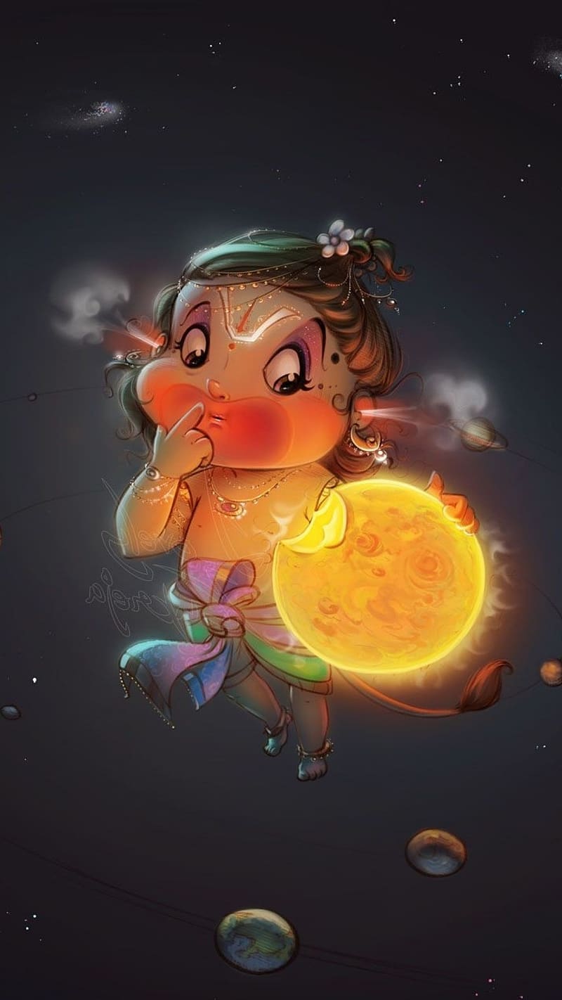 Hanuman Of Eating Sun, hanuman , eating sun, HD phone wallpaper
