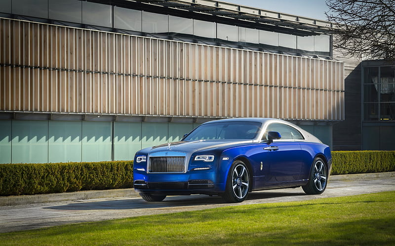 Rolls-Royce Wraith, 2017, Luxury cars, coupe, blue, Wraith, HD wallpaper