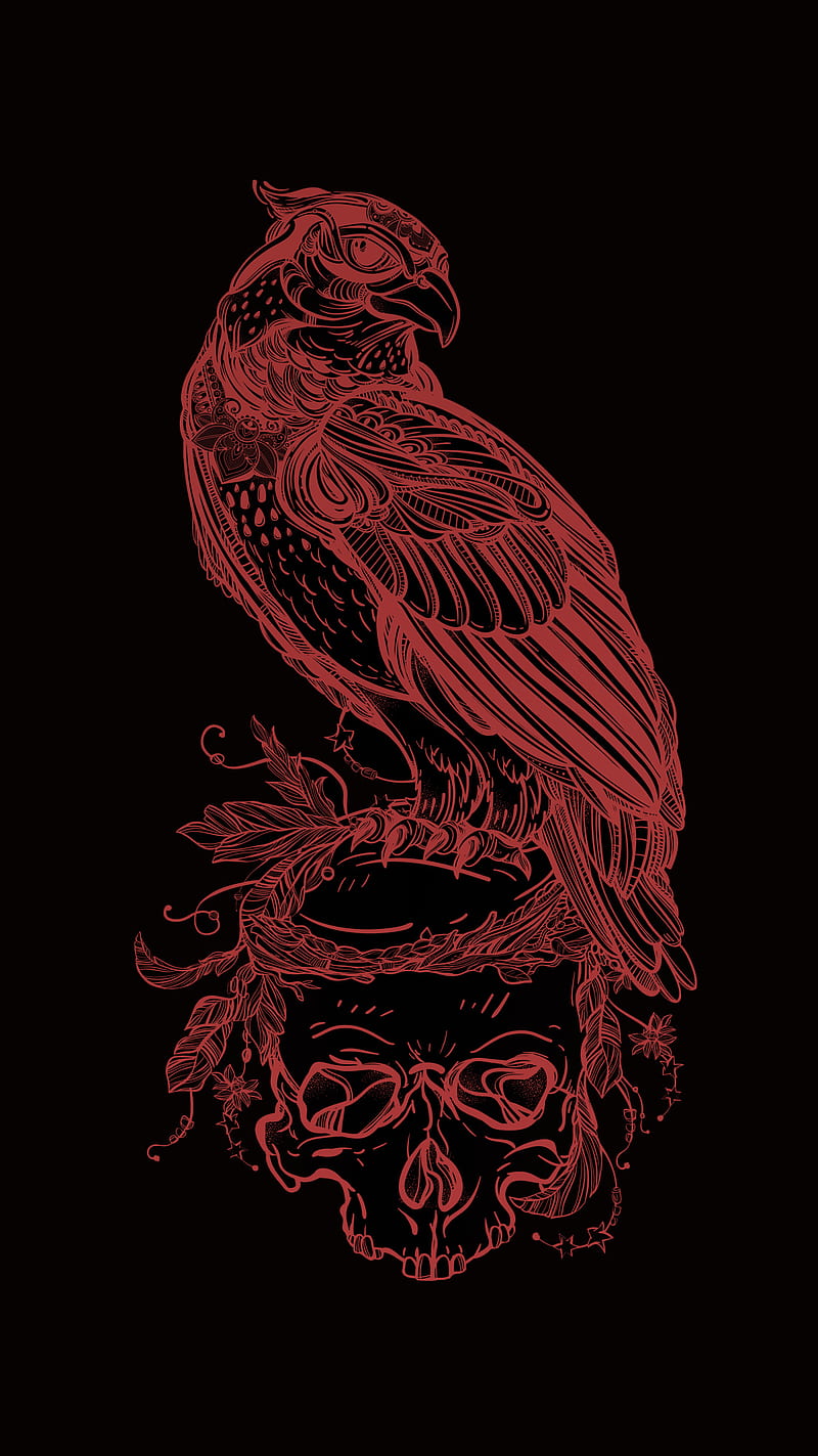 The Falcon Best Black Cool Dark Falcon New Red Skull Hd Mobile Wallpaper Peakpx