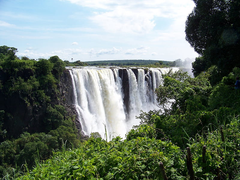 Victoria Falls, thunder that smokes, zimbabwe, rainforrest, HD wallpaper