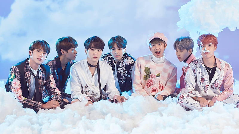 BTS Team Sitting Fog Smoke, HD wallpaper BTS Team Sitting Fog Smoke, HD wallpaper