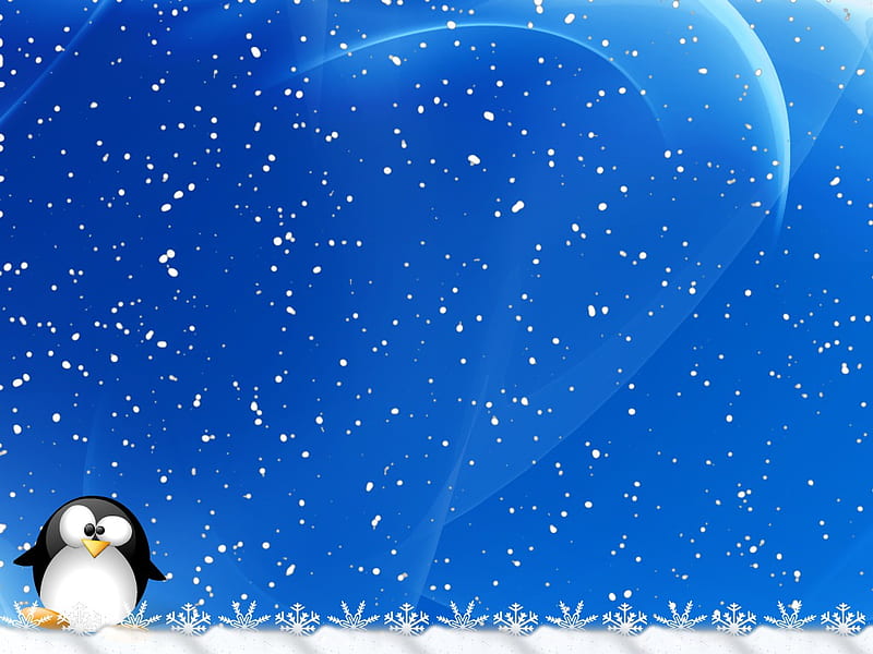 tux-snow, linux, snow, tux, penguin, HD wallpaper