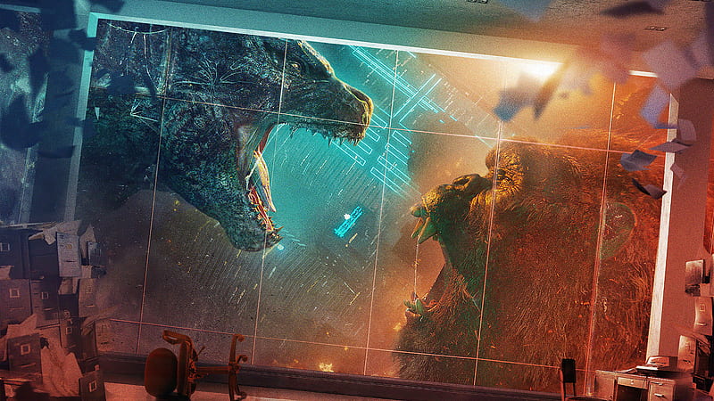 Godzilla Vs Kong Movie Poster , godzilla-vs-kong, king-kong, movies, 2021-movies, HD wallpaper