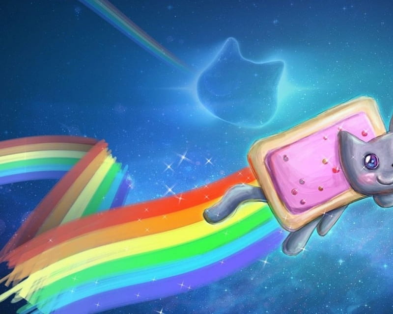 Nyan Cat, space, Amazing, Nice, Cute, Cool, Stuffies, Magistic, Awesome, HD wallpaper